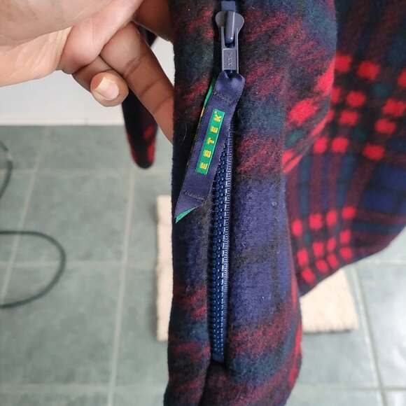 Eddie Bauer Men’s EBTEK 1/4 Zip-up Plaid Warm Fleece Pullover (Size: Large) - Picture 11 of 14